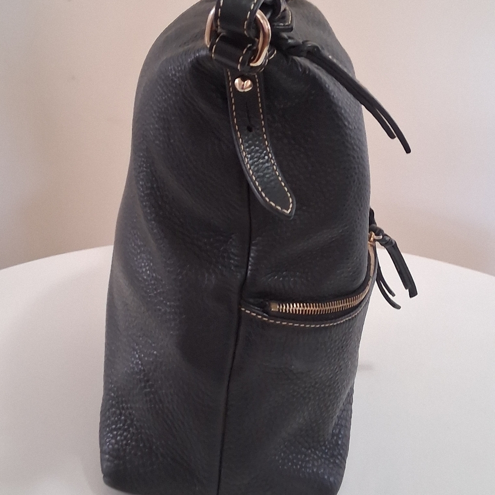 Dooney & Bourke Black Pebbled Leather Shoulder Bag - Picture 4 of 16